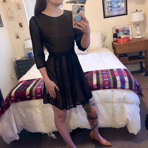 H&M Black Dress with Swiss Dots